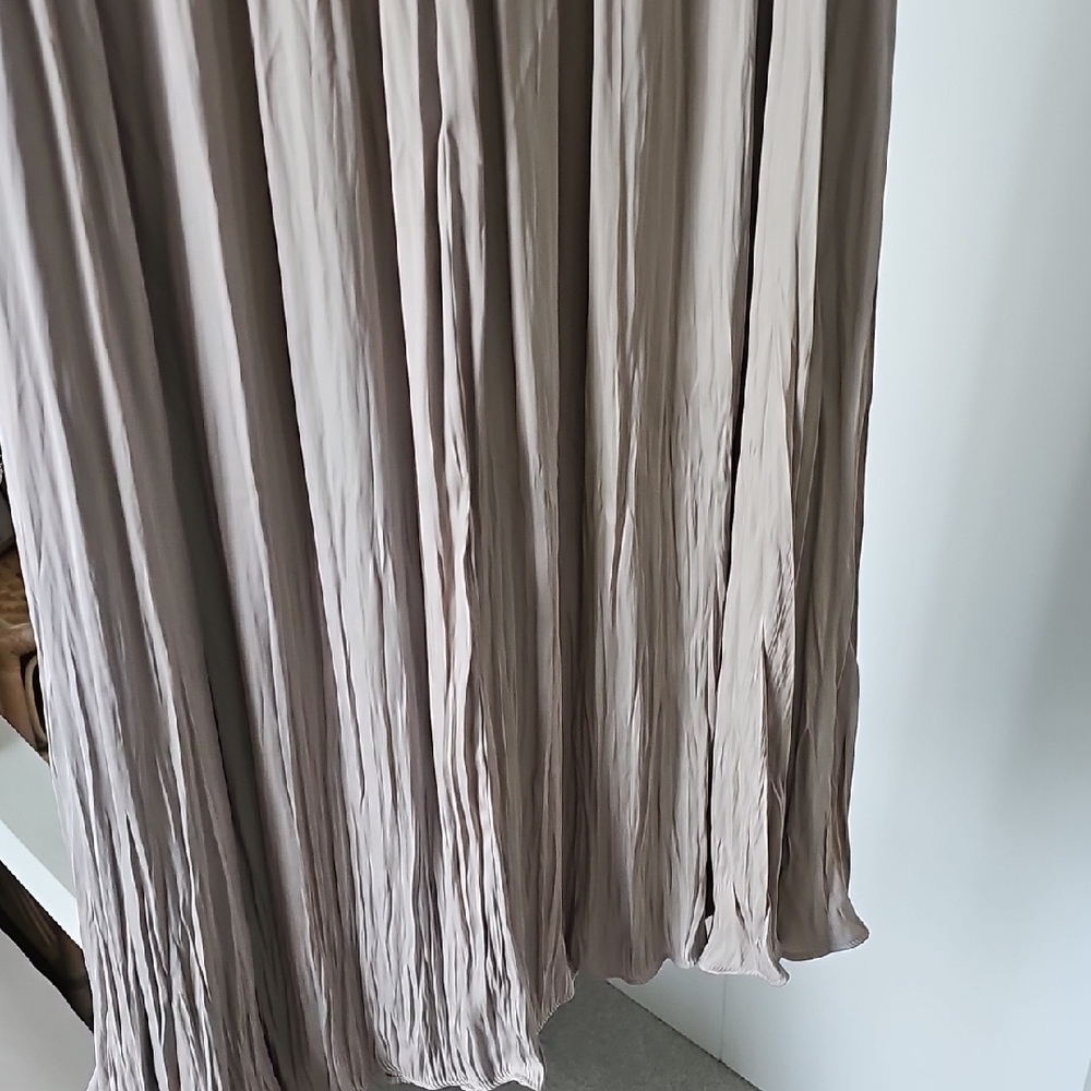 Zara Cream Pleated Maxi Skirt - Picture 3 of 4